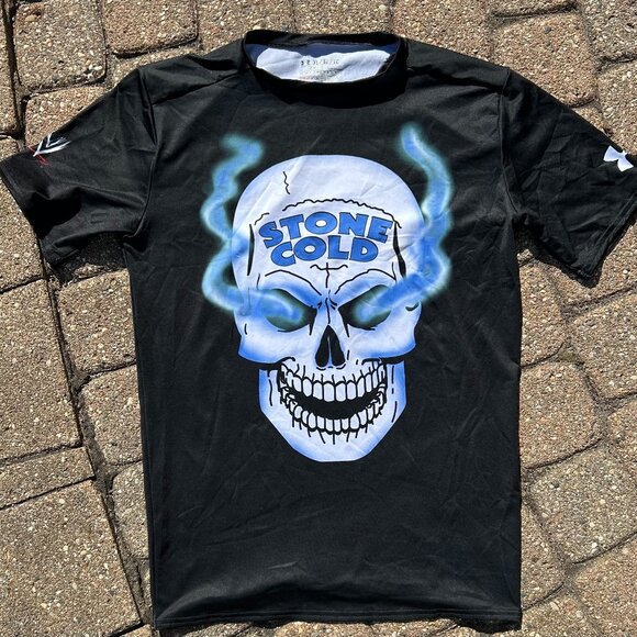WWE Stone Cold Steve Austin X Under Armour Compression T Shirt Sz XL Rare - Picture 2 of 9